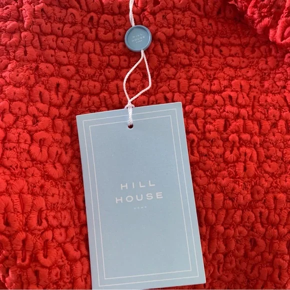 NWT Hill House The Anjuli Nap Dress Poppy Red Scallop Lace - Picture 9 of 11